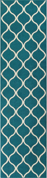 Maples Rugs Rebecca 2'6 x 10' Non Skid Hallway Carpet Entry Rugs Runners for Kitchen and Entryway, Grey/White
